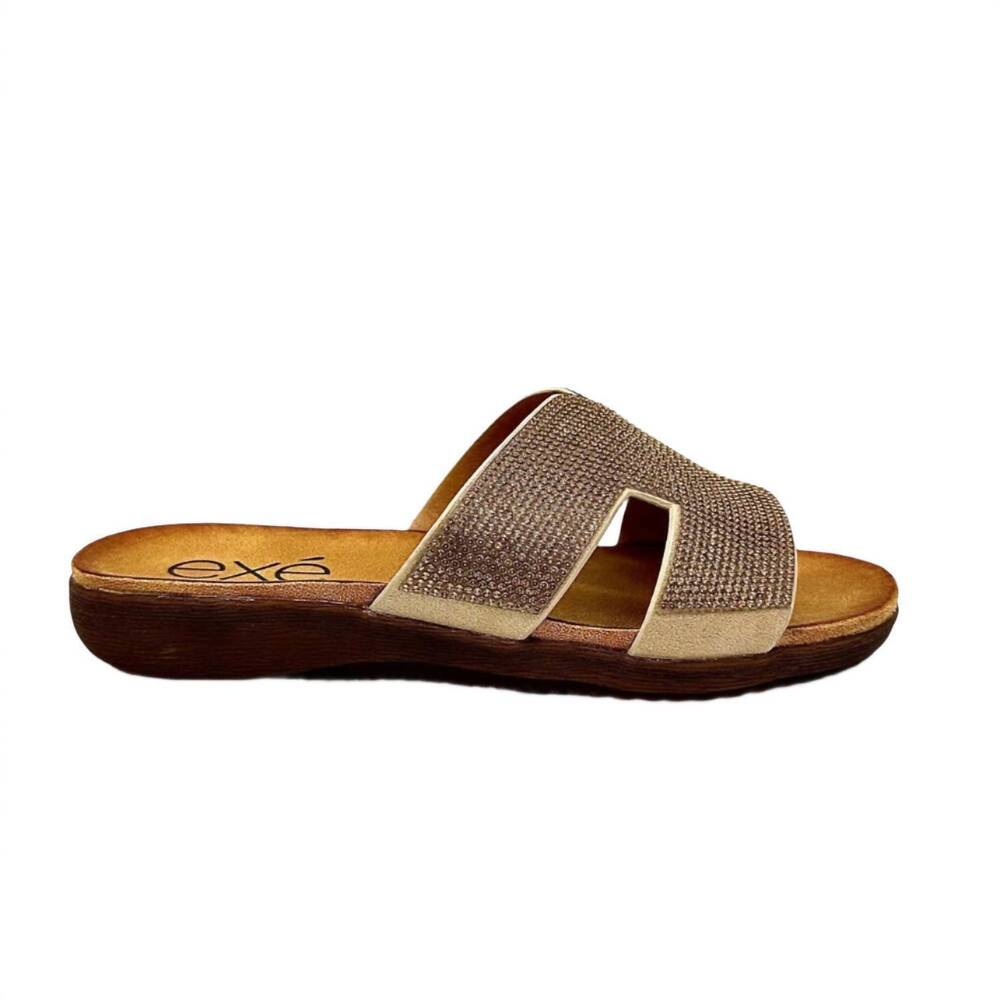 NEW EXE women's wedge heel flat in gold